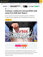 Coinbase and BVNK Cancel $2 Billion Acquisition Deal