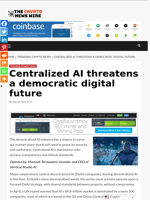 Centralized AI threatens a democratic digital future - The Crypto News Wire
