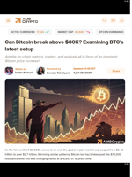 Can Bitcoin break above $80K? Examining BTC’s latest setup - AMBCrypto