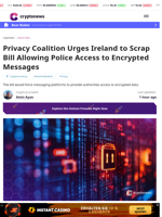Privacy Coalition Urges Ireland to Scrap Bill Allowing Police Access to Encrypted Messages
