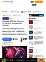 Uniswap AI Suite Seeks to Streamline Autonomous Trading – Defi Bitcoin News