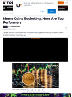 Meme Coins Rocketing, Here Are Top Performers