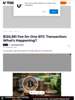 $120,381 Fee for One BTC Transaction: What's Happening?