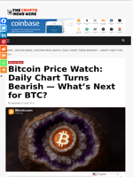 Bitcoin Price Watch: Daily Chart Turns Bearish — What’s Next for BTC? - The Crypto News Wire