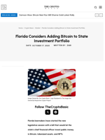 Florida Considers Adding Bitcoin to State Investment Portfolio