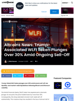 Altcoins News: Trump-Associated WLFI Token Plunges Over 30% Amid Ongoing Sell-Off | Live Bitcoin News