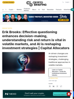 Erik Brooks: Effective questioning enhances decision-making, understanding risk and return is vital in volatile markets, and AI is reshaping investment strategies | Capital Allocators