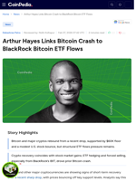 Arthur Hayes Links Bitcoin Crash to BlackRock Bitcoin ETF Flows