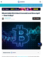 Bitcoin Daily RSI At Most Oversold Level Since April — Time To Buy? 