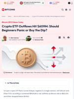 Crypto ETF Outflows Hit $3Bn: Should Beginners Panic?