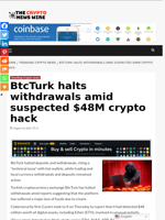 BtcTurk halts withdrawals amid suspected $48M crypto hack - The Crypto News Wire