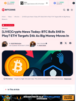 Crypto News Today: BTC Sell Off Panic Driven, ETH Eyes $4k?