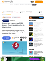Pump.fun Launches $3M Pump Fund Build‑in‑Public Hackathon – News Bytes Bitcoin News