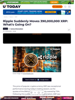 Ripple Suddenly Moves 390,000,000 XRP: What's Going On?
