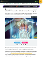 Is World’s biometric ID model a threat to self-sovereignty?