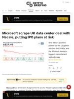 Microsoft scraps UK data center deal with Nscale, putting IPO plans at risk