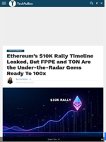 Ethereum’s $10K Rally Timeline Leaked, But FPPE and TON Are the Under-the-Radar Gems Ready To 100x