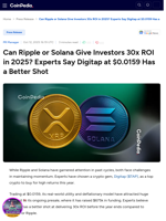 Can Ripple or Solana Deliver 30x ROI in 2025? Analysts Say Digitap at $0.0159 Has a Better Chance 