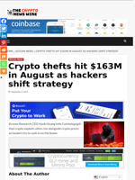 Crypto thefts hit $163M in August as hackers shift strategy - The Crypto News Wire