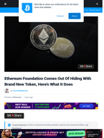 Ethereum Foundation Comes Out Of Hiding With Brand New Token, Here’s What It Does | Bitcoinist.com