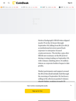 HBAR Drops 3% as Institutional Trading Volume Signals Market Repositioning