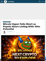 Bitcoin Hyper Falls Short as Pepeto Nears Listing With 100x Potential - TechBullion