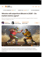 'Altcoins will outperform Bitcoin in 2026' - Do market metrics agree? - AMBCrypto