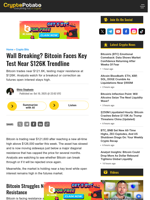 Wall Breaking? Bitcoin Faces Key Test Near $126K Trendline