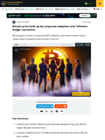 Bitcoin inflation resistance, corporate buying drives price