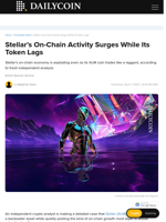 Stellar’s On-Chain Activity Surges While Its Token Lags - DailyCoin
