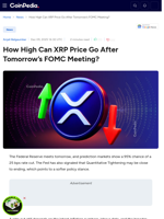 How High Can XRP Price Go After Tomorrow’s FOMC Meeting?