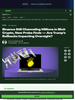 Binance Still Channeling Millions in Illicit Crypto, New Probe Finds | CCN.com