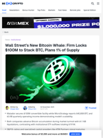 Bitcoin Treasury 2.0: Convertible Notes Reshape Crypto Holdings