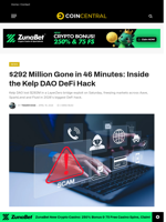 $292 Million Gone in 46 Minutes: Inside the Kelp DAO DeFi Hack - CoinCentral