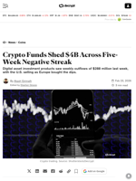 Crypto Funds Shed $4B Across Five-Week Negative Streak - Decrypt