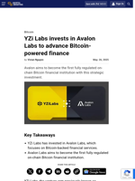 YZi Labs invests in Avalon Labs to advance Bitcoin-powered finance