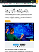 Programmable Regulation is Essential for DeFi’s Legal Future
