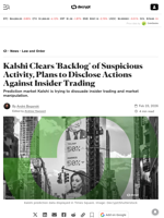 Kalshi Clears 'Backlog' of Suspicious Activity, Plans to Disclose Actions Against Insider Trading - Decrypt
