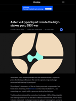 Aster vs Hyperliquid: inside the high-stakes perp DEX war
