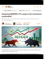 Analyzing RENDER's 11% surge: Is the momentum sustainable? - AMBCrypto