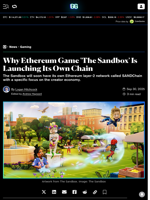 Why Ethereum Game 'The Sandbox' Is Launching Its Own Chain - Decrypt