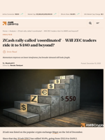 ZCash rally called ‘coordinated’ – Will ZEC traders ride it to $480 and beyond? - AMBCrypto