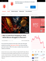 Why Is Gold Price Dropping in 2026 While Bitcoin Struggles to Recover? - NullTX