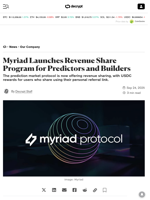 Myriad Launches Revenue Share Program for Predictors and Builders - Decrypt