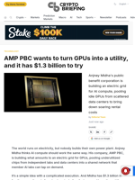 AMP PBC wants to turn GPUs into a utility, and it has $1.3 billion to try