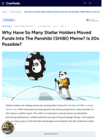 Why Have So Many Stellar Holders Moved Funds Into The Panshibi (SHIBI) Meme? Is 20x Possible?