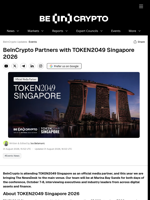 BeInCrypto Partners with TOKEN2049 Singapore 2026