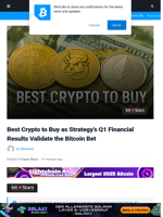 Best Crypto to Buy as Strategy's Q1 Financial Results Prove the Bitcoin Narrative Works