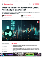 What’s Behind 50% Hyperliquid (HYPE) Price Rally in One Week? - Coinspeaker