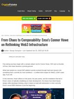 From Chaos to Composability: Enso's Connor Howe on Rethinking Web3 Infrastructure